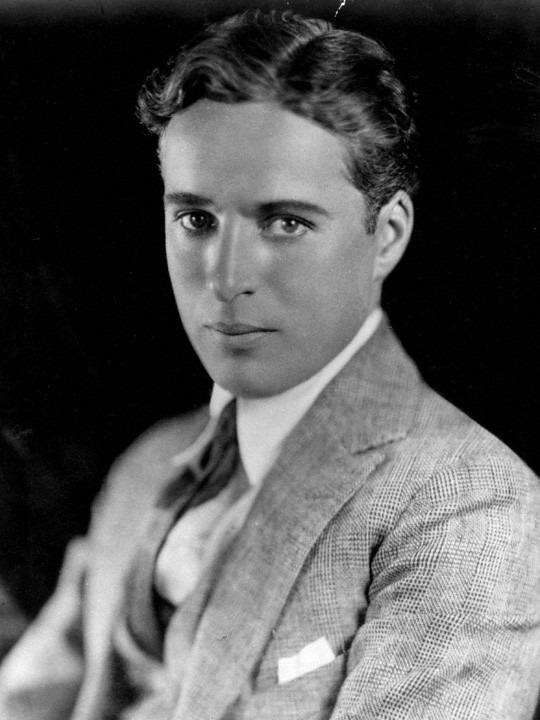 Charlie Chaplin’s black and white portrait