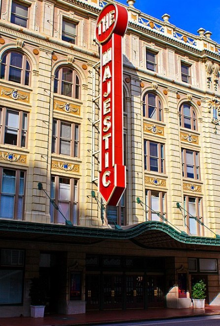 Exterior view of the Majestic Theatre in Dallas