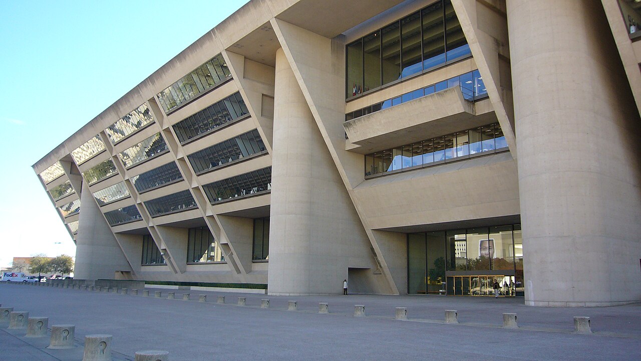 Dallas City Hall, which appeared as the exterior of OCP's headquarters in RoboCop
