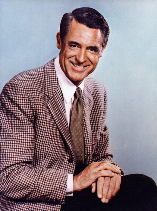 Cary Grant in a 1958 photograph by Harry Warnecke in the New York Daily News color studio