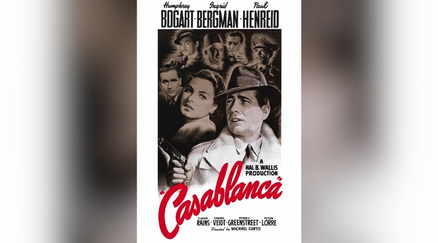 Black-and-white film screenshot with the title of the film in fancy font. Below it is the text "A Warner Bros. – First National Picture". In the background is a crowded nightclub filled with many people