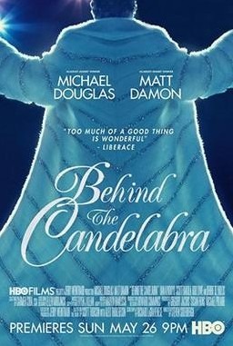 a poster for Behind the Candelabra