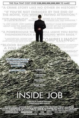 a poster for Inside Job