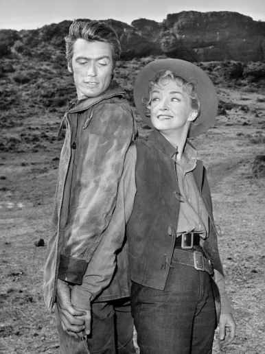 Clint Eastwood alongside Nina Foch
