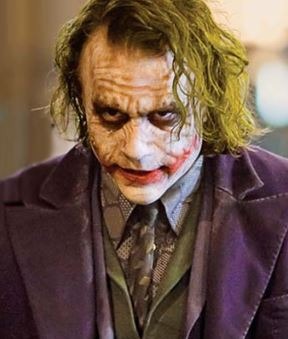Heath Ledger as The Joker in 2008’s The Dark Knight