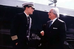 Leonardo DiCaprio and the real Frank Abagnale Jr.